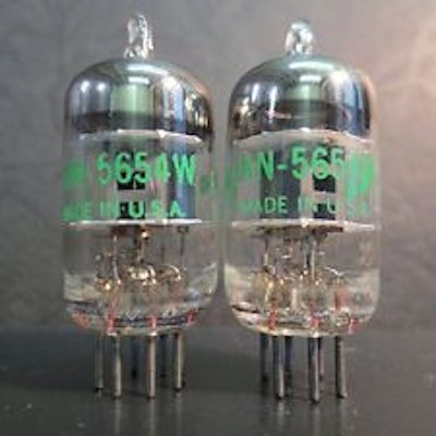 JAN 5654W GE Vacuum Tubes Matched Pair Audio PRE Amplifier 6AK5 6J1 EF95 TV7 |