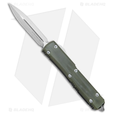 Microtech Ultratech D/E OTF Automatic Knife OD Green G-10 (3.4" Stonewash) - Bla