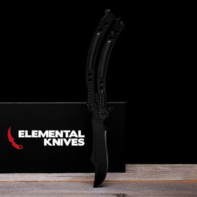 Real Night Butterfly - Elemental Knives  (Gloss or Matte & Sharp or Blunt/Dull)