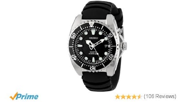 Amazon.com: Seiko Men's SKA413 "Adventure" Stainless Steel Kinetic Diver Watch: 