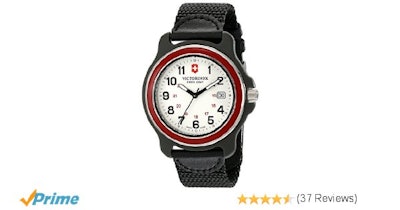 Amazon.com: Victorinox Men's 249085 Original XL Swiss Quartz Watch With Black Ny