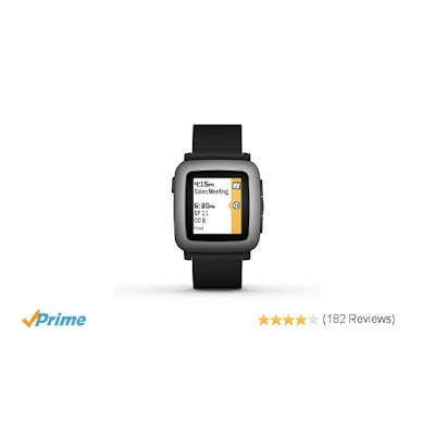 Amazon.com: pebble Time Smartwatch Black: Electronics