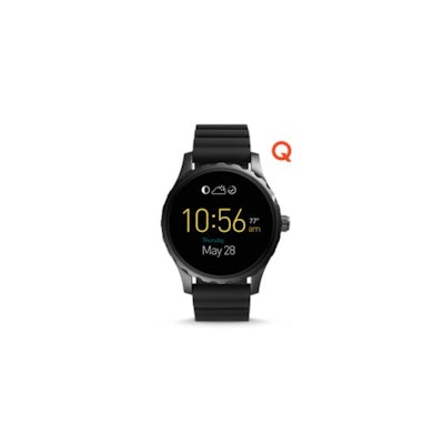 Q Marshal Touchscreen Black Silicone Smartwatch - Fossil