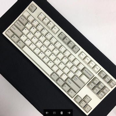 Leopold FC750R Two Tone White PD TKL Double Shot PBT Mechanical Keyboard with Ch