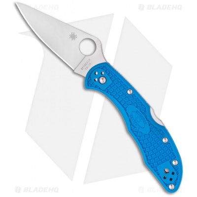 Spyderco Delica Knife | Blue FRN Hanlde + VG-10 Blade | Blade HQ