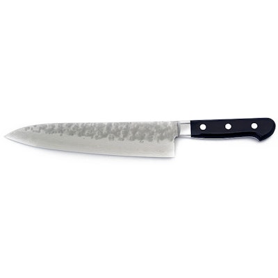 Kikuichi Tsuchime Damascus All Purpose Knife 8" Hammered Blade (WGAD21-8-0SP)  -