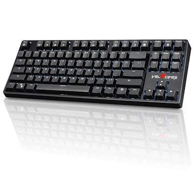 Velocifire TKL02 Wireless Mechanical Keyboard with Backlit and Brown Switch