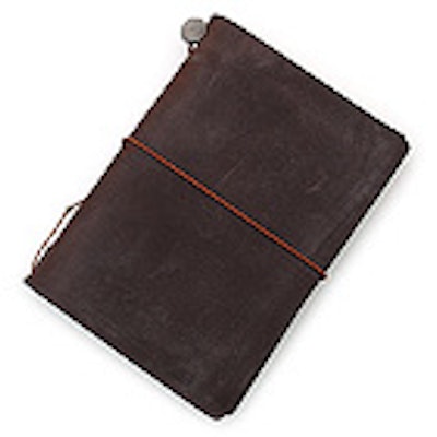 Midori Traveler's Notebook Starter Kit - Passport Size - Brown Leather - JetPens