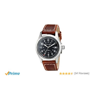Hamilton Men's HML-H70455533 Khaki Field Black Dial Watch: Hamilton: