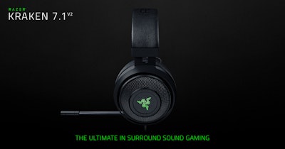Surround Sound Gaming Headset - Razer Kraken 7.1 V2