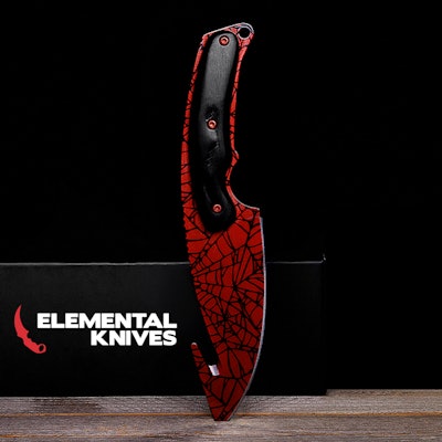 Real Gut Knife Crimson Web - Elemental Knives
