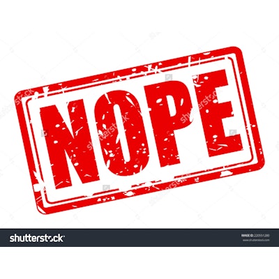 Nope Red Stamp Text On White Stock Vector 220551280 - Shutterstock