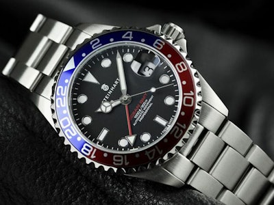 Steinhart Watches - Ocean One 39 GMT Blue/Red