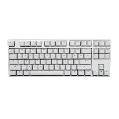 Ducky One RGB White TKL Mechanical Keyboard (Brown Cherry MX)