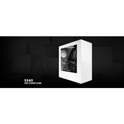 S340 White PC Gaming Case - S340 Computer Gaming Case - NZXT