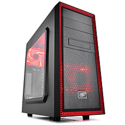 Deepcool Tesseract SW USB 3.0 Mid Tower Chassis Black/Red [CASE-TSRSW-RD] : PC C