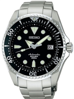 Seiko Shogun Prospex Automatic Dive Watch with Black Dial and Titanium Case and