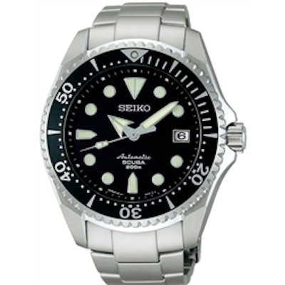 Seiko Shogun Prospex Automatic Dive Watch with Black Dial and Titanium Case and