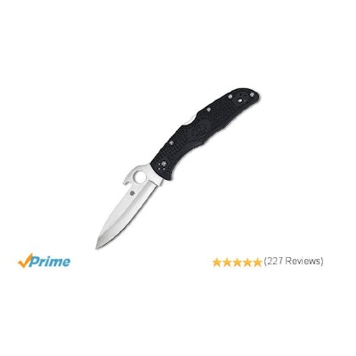 Amazon.com : Spyderco Endura 4 Wave Plain Edge Folding Knife : Hunting Knives :
