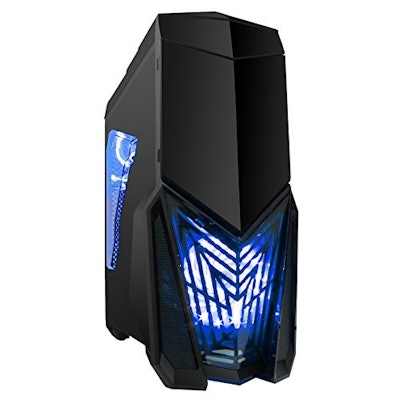 Game Max Destroyer Gaming Case for PC with 4 x 120mm Blue LED Fans: Amazon.co.uk