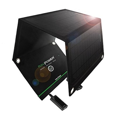 
 	RAVPower 15W Foldable Solar Panel Portable Solar Charger
	