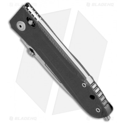LionSteel Big Daghetta Folding Knife Black G-10 (3.7" Satin) - Blade HQ