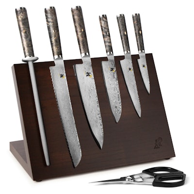 Miyabi Black Magnetic Knife Stand Set, 8-piece  | Cutlery and More