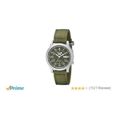 Amazon.com: Seiko Men's SNK805 Seiko 5 Automatic Stainless Steel Watch with Gree