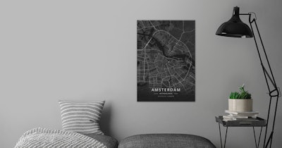 Amsterdam, Netherlands by DesignerMap Art