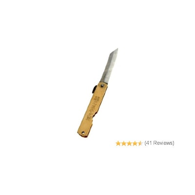 Higo no Kami 10 Pocket Knife by Nagao Seisakusho, Brass Finish - Pocketknives -