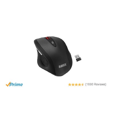 Amazon.com: Anker® Full-Size Ergonomic Wireless Mouse with 6 Buttons, 5 DPI Adju