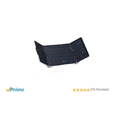 Amazon.com: [Backlit Foldable Keyboard]iClever Ultra Slim 3 Color backlight Blue