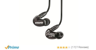 Shure SE215-K Sound Isolating Earphones
