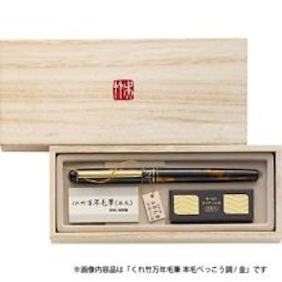  Kuretake No.50 Fountain Hair Brush Pen DW141-50 Bekko Tone gold from Japan