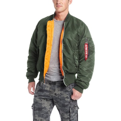 Amazon.com: Alpha Industries Men's MA-1 Bomber Flight Jacket: Clothing
