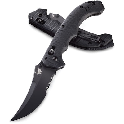 Benchmade 860SBK Bedlam Folding Knife 3.95" Black Combo Blade, G10 Handles  - Kn