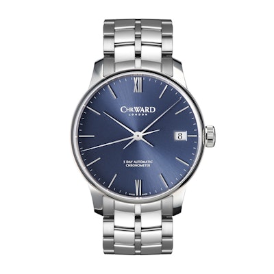 C9 5 Day Automatic Watch, Blue Dial on Steel Bracelet - C9-COSC-5D-SBS