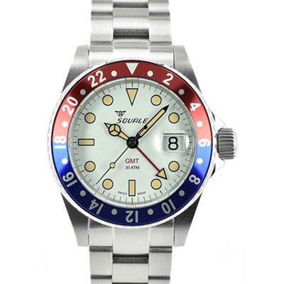 Squale 300 meter Swiss Automatic GMT Dive watch with Sapphire Crystal #1545-PANA