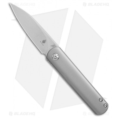 Kizer Lundquist Feist Frame Lock Front Flipper Knife Ti (2.8" Satin) Ki3499  - B