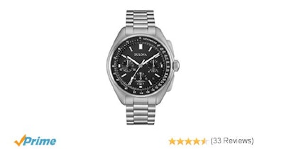 Amazon.com: Bulova Men's Special Edition Moon Watch Stainless Steel 96B258: Watc