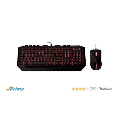 CM Storm Devastator - LED Gaming Keyboard and Mouse Combo Bundle (Red)
