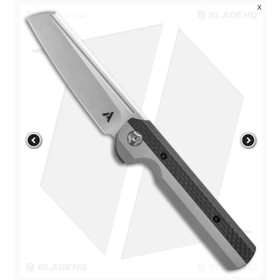 Arcform Slimfoot Frame Lock Knife Ti/Carbon Fiber TuffKnives (3.3" Stonewash) - 