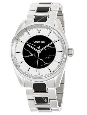 Silver Nero - Italian Marble Watch – Vincero Collective