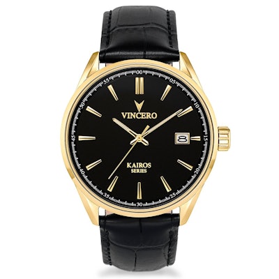 Men's Dress Watch - Black and Gold – Vincero Collective