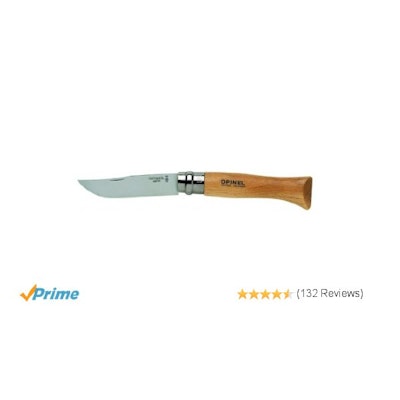 Amazon.com : Opinel No 8 Stainless Steel Folding Knife : Folding Camping Knives