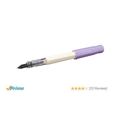 Amazon.com : Pilot Kakuno Fine-Nib Fountain Pen, White Body, Soft Violet Cap (FK