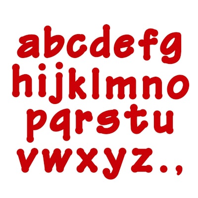 Sizzix Bigz Alphabet Set 4 Dies - Lollipop Shadow Lowercase Letters