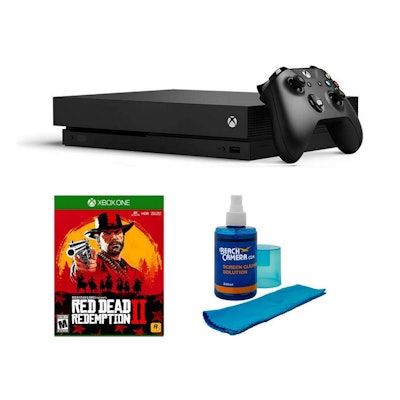 Microsoft Xbox One X 1TB Console (Black) with Red Dead Redemption 2 Bundle