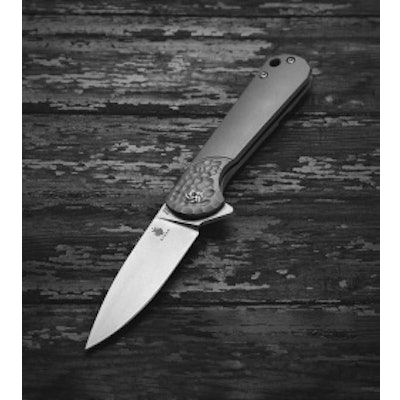 Kizer Envoy Frame Lock Knife Titanium (3" Stonewash) Ki3493 - Blade HQ