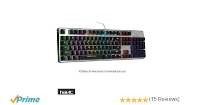 Amazon.com: HAVIT® HV-KB366L RGB Backlit Wired Mechanical Gaming Keyboard with B